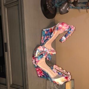Floral Wedge Sandals